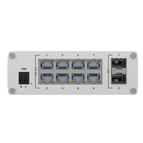 Teltonika TSW200 | PoE+ prepínač | 8x RJ45 1000Mb/s PoE+, 2x SFP, 240W