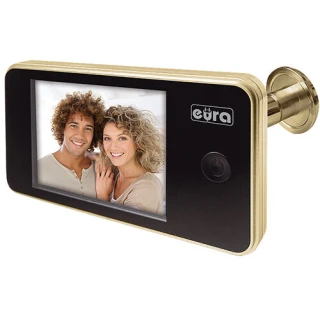 Video-vrátka pre dvere EURA VDP-01C1 ERIS ZLATÝ 3,2'' LCD