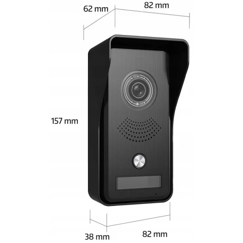 Videotelefon EURA VDP-42A3 GAMMA čierny 7'' WiFi otvorenie 2 vstupy, blízkostný čítačka