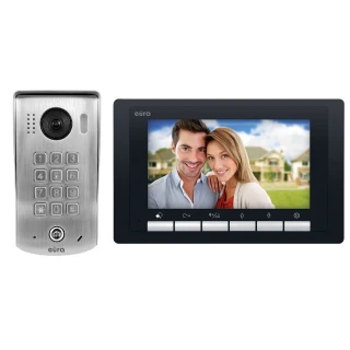 Videotelefon EURA VDP-60A5/N BLACK 2EASY - jednorodinný, LCD 7'', čierny, mechanický šifrovací systém, nástenný