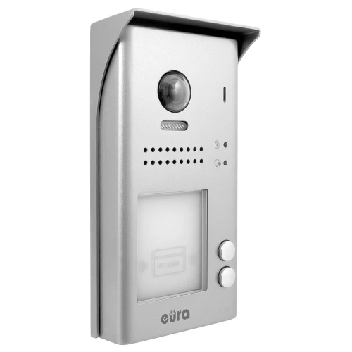 Videotelefon EURA VDP-70A5/N WHITE "2EASY" - dvojdomový, 2x LCD 7", biely, čítačka priblíženia Unique 125 kHz, nástenný