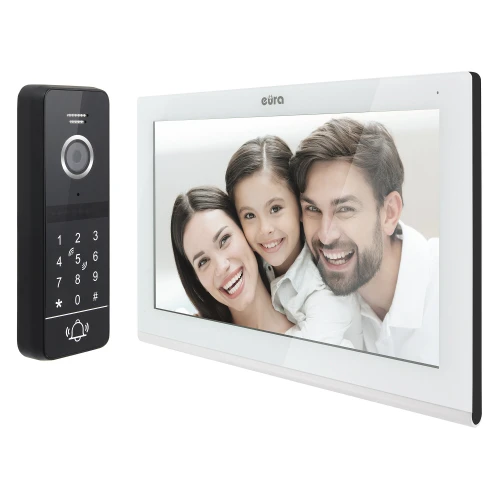Videotelefon EURA VDP-97C5 - biely, dotykový, LCD 7'', AHD, WiFi, pamäť obrazov, SD 128GB