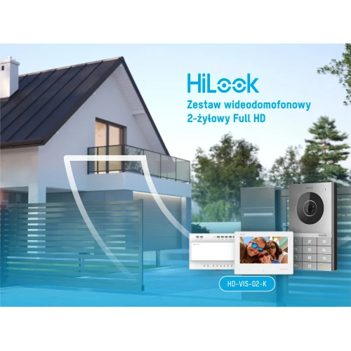 Wideodomofón HD-VIS-02-K, 2-žilový, IP, WiFi, aplikácia HiLook od Hikvision