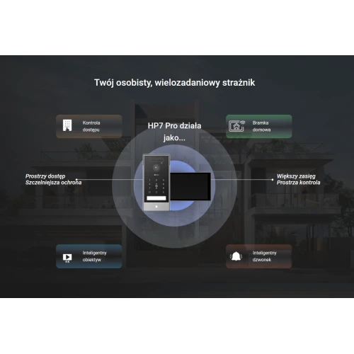 WiFi videovrátnik EZVIZ HP7 PRO 4K, Overenie tváre, Diaľkové otváranie, Detekcia pohybu