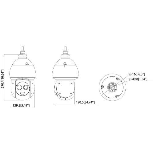 Hybridná termovízna kamera IP TPC-SD2221-B7F8 Full HD DAHUA