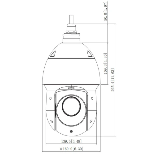 HD-CVI rýchlo-otáčajúca vonkajšia kamera SD49225-HC-LA Full HD 4.8... 120mm DAHUA