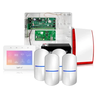 Alarmový systém Satel Integra 32, Biely, 4x senzor, Mobilná aplikácia, Notifikácia