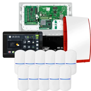 Súprava alarmu SATEL INTEGRA 32, 11x detektor, siréna, čierny ovládač INT-TSI-B, LTE komunikácia