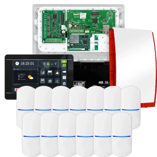 Súprava alarmu SATEL INTEGRA 32, 13x detektor, siréna, čierny ovládač INT-TSI-B, LTE komunikácia