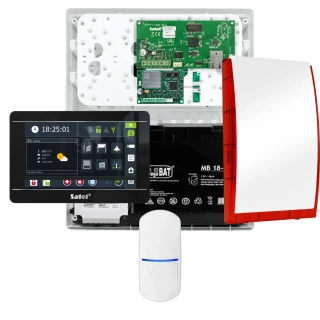 Súprava alarmu SATEL INTEGRA 32, 1x detektor, siréna, čierny ovládač INT-TSI-B, LTE komunikácia