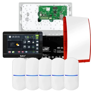 Súprava alarmu SATEL INTEGRA 32, 5x detektor, siréna, čierny ovládač INT-TSI-B