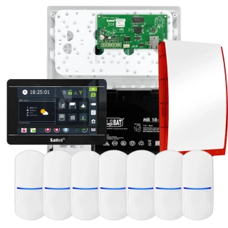 Súprava alarmu SATEL INTEGRA 32, 7x detektor PET, siréna, čierny ovládač INT-TSI-B