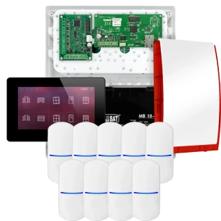 Súprava alarmu SATEL INTEGRA 32, 9x detektor PET, siréna, čierny ovládač INT-TSH2-B
