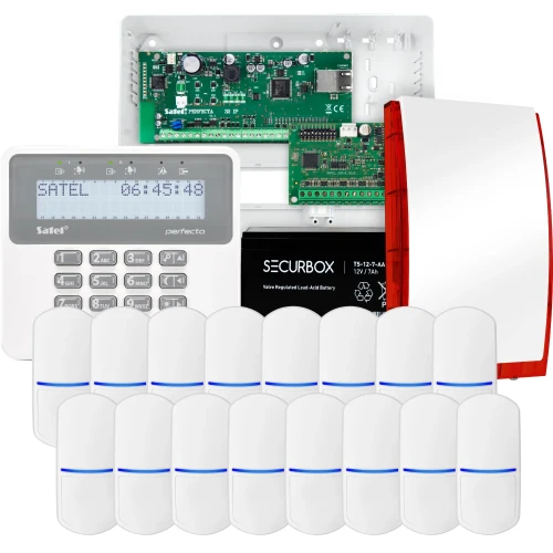 Súprava alarmu SATEL PERFECTA 32 IP, 16x detektor, siréna, ovládač