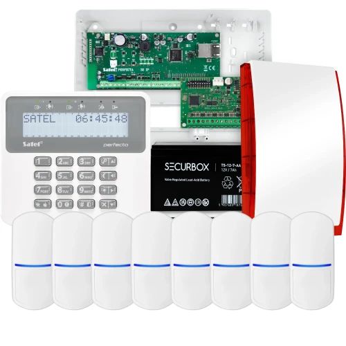 Súprava alarmu SATEL PERFECTA 32 IP, 8x detektor, siréna, ovládač