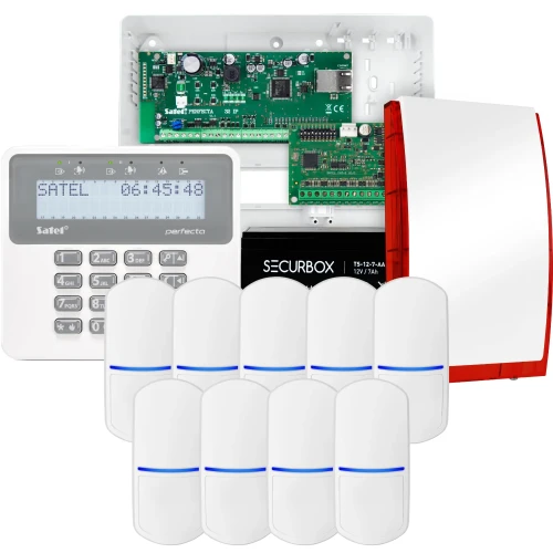 Súprava alarmu SATEL PERFECTA 32 IP, 9x detektor, siréna, ovládač
