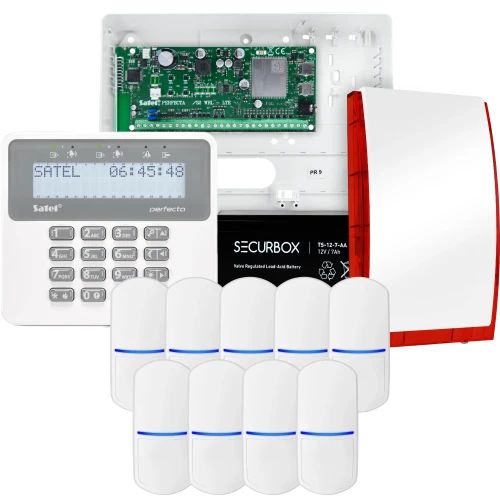 Súprava alarmu SATEL PERFECTA 32-WRL LTE, 9x detektor PET, siréna, ovládač