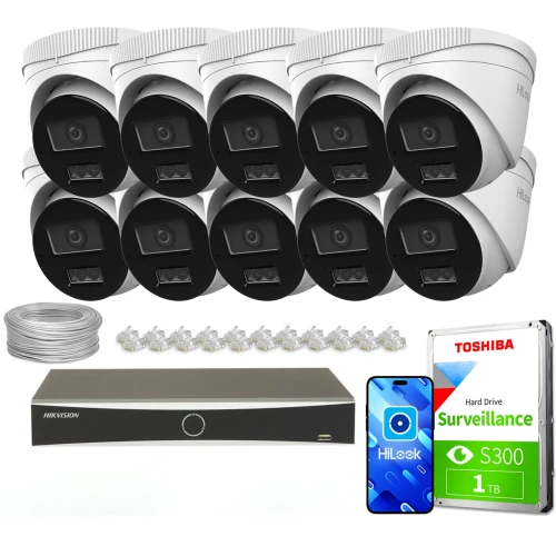 Súprava na monitorovanie 10x IPCAM-T6-30DL 6Mpx Smart Hybrid-Light 30m HiLook Hikvision