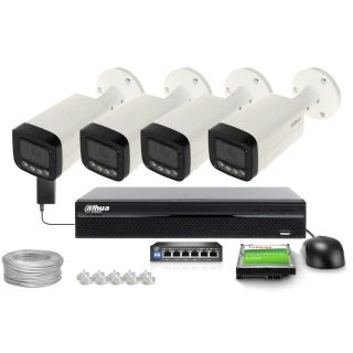 Súprava na monitorovanie 4x IPC-HFW3849T-ZAS-IL-27135, 8Mpx, IR 60m, WDR 120dB