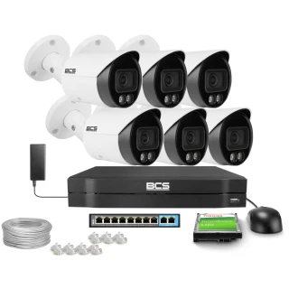 Súprava na monitorovanie 6x BCS-L-TIP15FCR3L3-AI1 5Mpx, 2,8 mm, 0,007Lux