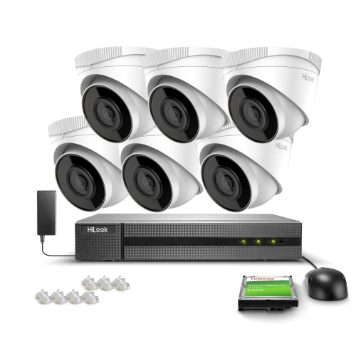 Sada na monitorovanie 6x IPCAM-T2, Full HD, IR 30m, PoE, H.265+ Hilook Hikvision