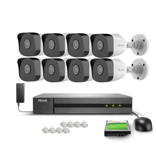 Sada na monitorovanie 8x IPCAM-B2 Full HD, PoE, IR 30m, H.265+, IP67 Hilook Hikvision