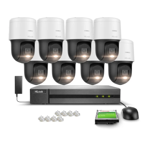Sada na monitorovanie 8x Otočná kamera PTZ-N4MP, 4Mpx, PoE, H.265+ Hilook Hikvision