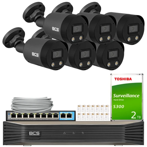 Súprava monitoringu BCS Point 6x BCS-P-TIP28FWR3L2-Ai2-G 4K s technológiou NightColor a AI