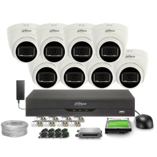 Súprava na monitorovanie 4v1 8x HAC-HDW1200TRQ-0280B-S6 2Mpx, IR25m, DWDR, Dahua