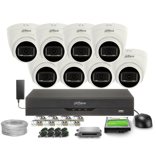 Súprava na monitorovanie 4v1 8x HAC-HDW1200TRQ-0280B-S6 2Mpx, IR25m, DWDR, Dahua