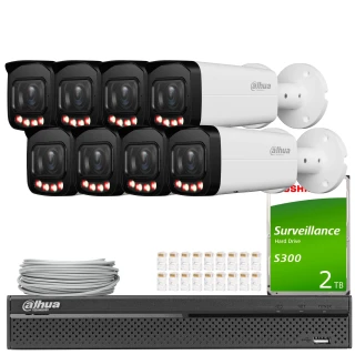 Súprava na monitorovanie Dahua 8x IPC-HFW2649T-ZAS-IL-27135, Smart Dual Light, SMD+, Full-Color, WDR, AI funkcie