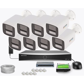 Zestaw do monitoringu Hikvision 8x DS-2CD1047G3H-LIUF,  2.8mm, 4Mpx, IR+LED 30m, WDR 120dB