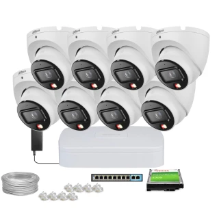 Zestaw do monitoringu IP Dahua 8x IPC-HDW1839T-A-IL-0280B-S6 Smart Dual Light 8 Mpx 2.8mm Dahua
