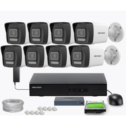 Zestaw do monitoringu IP Hikvision 8x DS-2CD1061G2-LIU, 6Mpx, Smart Hybrid Light